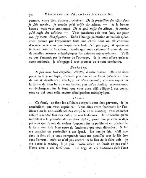 Memoires de l'Academie royale des sciences et belles lettres depuis l'avenement de Frederic Guillaume 2. au throne