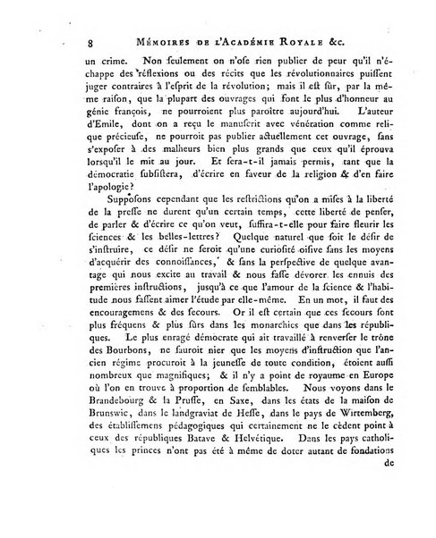 Memoires de l'Academie royale des sciences et belles lettres depuis l'avenement de Frederic Guillaume 2. au throne