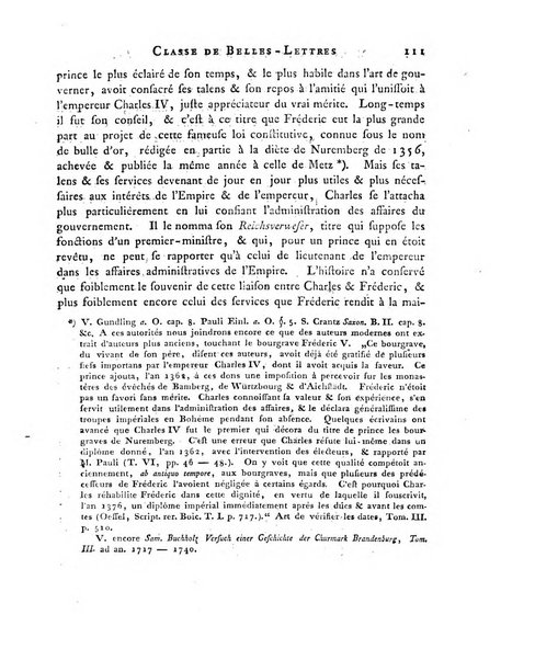 Memoires de l'Academie royale des sciences et belles lettres depuis l'avenement de Frederic Guillaume 2. au throne