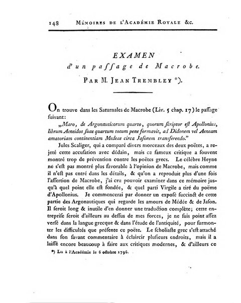 Memoires de l'Academie royale des sciences et belles lettres depuis l'avenement de Frederic Guillaume 2. au throne