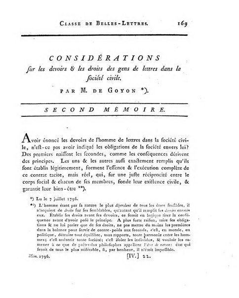 Memoires de l'Academie royale des sciences et belles lettres depuis l'avenement de Frederic Guillaume 2. au throne