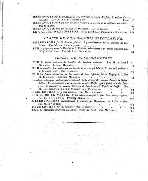 Memoires de l'Academie royale des sciences et belles lettres depuis l'avenement de Frederic Guillaume 2. au throne