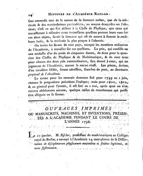 Memoires de l'Academie royale des sciences et belles lettres depuis l'avenement de Frederic Guillaume 2. au throne