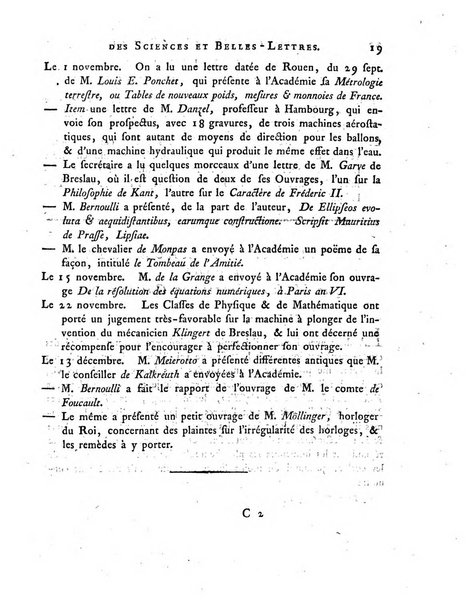 Memoires de l'Academie royale des sciences et belles lettres depuis l'avenement de Frederic Guillaume 2. au throne