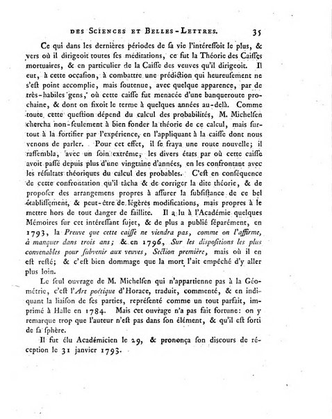 Memoires de l'Academie royale des sciences et belles lettres depuis l'avenement de Frederic Guillaume 2. au throne