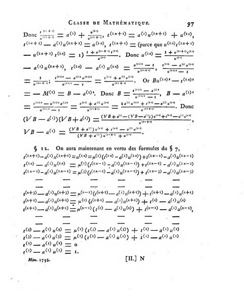 Memoires de l'Academie royale des sciences et belles lettres depuis l'avenement de Frederic Guillaume 2. au throne