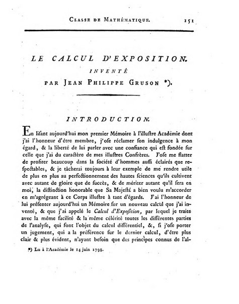 Memoires de l'Academie royale des sciences et belles lettres depuis l'avenement de Frederic Guillaume 2. au throne