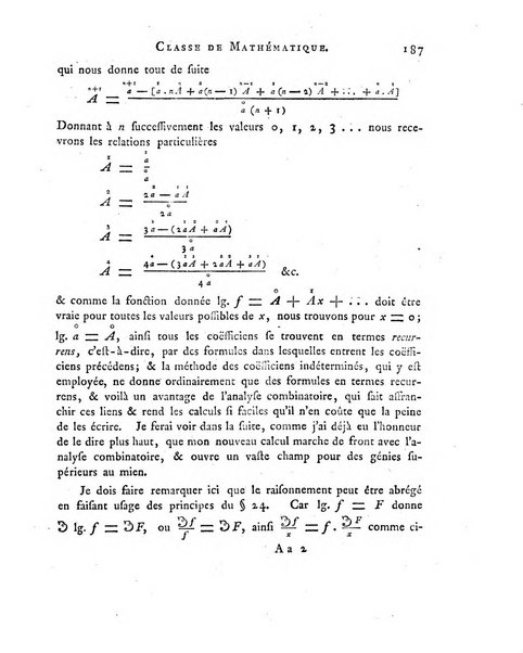 Memoires de l'Academie royale des sciences et belles lettres depuis l'avenement de Frederic Guillaume 2. au throne