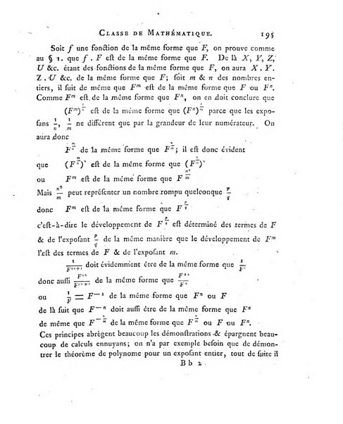 Memoires de l'Academie royale des sciences et belles lettres depuis l'avenement de Frederic Guillaume 2. au throne