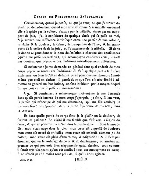 Memoires de l'Academie royale des sciences et belles lettres depuis l'avenement de Frederic Guillaume 2. au throne