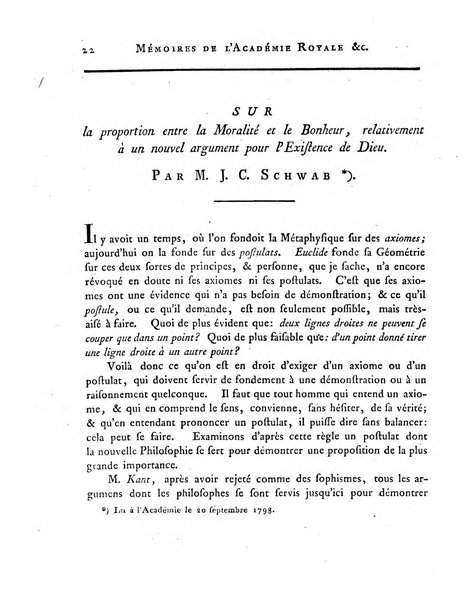 Memoires de l'Academie royale des sciences et belles lettres depuis l'avenement de Frederic Guillaume 2. au throne