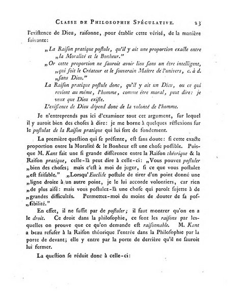 Memoires de l'Academie royale des sciences et belles lettres depuis l'avenement de Frederic Guillaume 2. au throne