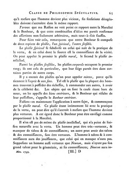 Memoires de l'Academie royale des sciences et belles lettres depuis l'avenement de Frederic Guillaume 2. au throne