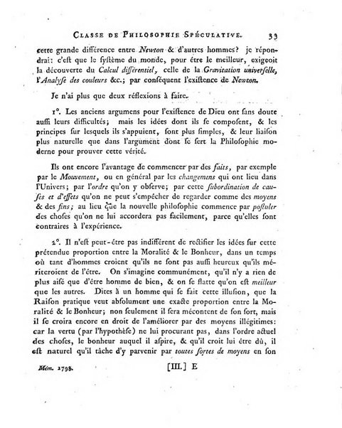 Memoires de l'Academie royale des sciences et belles lettres depuis l'avenement de Frederic Guillaume 2. au throne