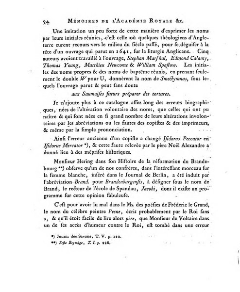 Memoires de l'Academie royale des sciences et belles lettres depuis l'avenement de Frederic Guillaume 2. au throne