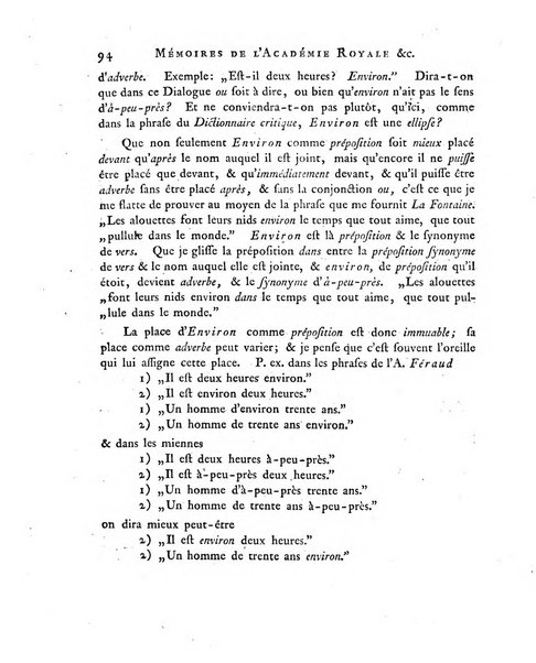 Memoires de l'Academie royale des sciences et belles lettres depuis l'avenement de Frederic Guillaume 2. au throne