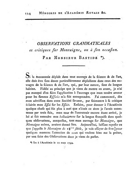 Memoires de l'Academie royale des sciences et belles lettres depuis l'avenement de Frederic Guillaume 2. au throne