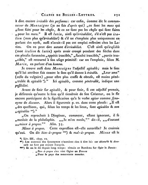 Memoires de l'Academie royale des sciences et belles lettres depuis l'avenement de Frederic Guillaume 2. au throne