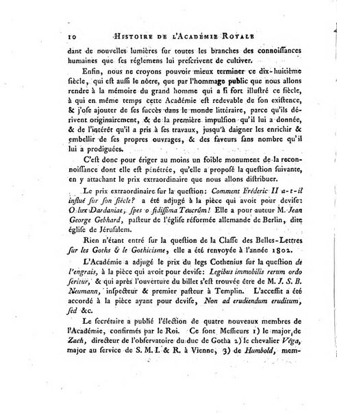 Memoires de l'Academie royale des sciences et belles lettres depuis l'avenement de Frederic Guillaume 2. au throne