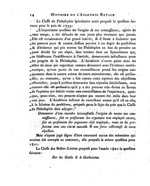 Memoires de l'Academie royale des sciences et belles lettres depuis l'avenement de Frederic Guillaume 2. au throne