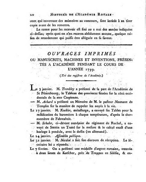 Memoires de l'Academie royale des sciences et belles lettres depuis l'avenement de Frederic Guillaume 2. au throne