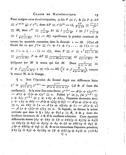 Memoires de l'Academie royale des sciences et belles lettres depuis l'avenement de Frederic Guillaume 2. au throne