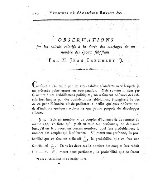 Memoires de l'Academie royale des sciences et belles lettres depuis l'avenement de Frederic Guillaume 2. au throne