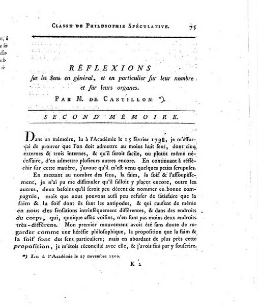 Memoires de l'Academie royale des sciences et belles lettres depuis l'avenement de Frederic Guillaume 2. au throne