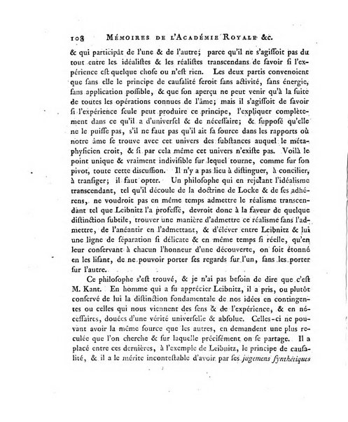 Memoires de l'Academie royale des sciences et belles lettres depuis l'avenement de Frederic Guillaume 2. au throne