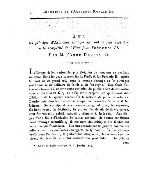 Memoires de l'Academie royale des sciences et belles lettres depuis l'avenement de Frederic Guillaume 2. au throne