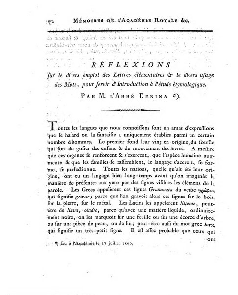 Memoires de l'Academie royale des sciences et belles lettres depuis l'avenement de Frederic Guillaume 2. au throne