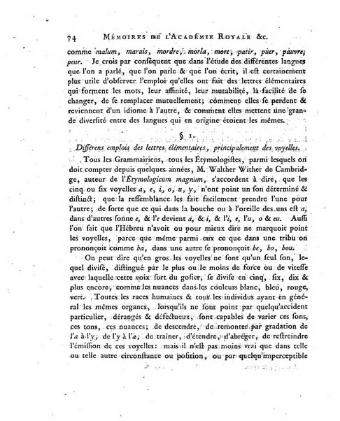 Memoires de l'Academie royale des sciences et belles lettres depuis l'avenement de Frederic Guillaume 2. au throne