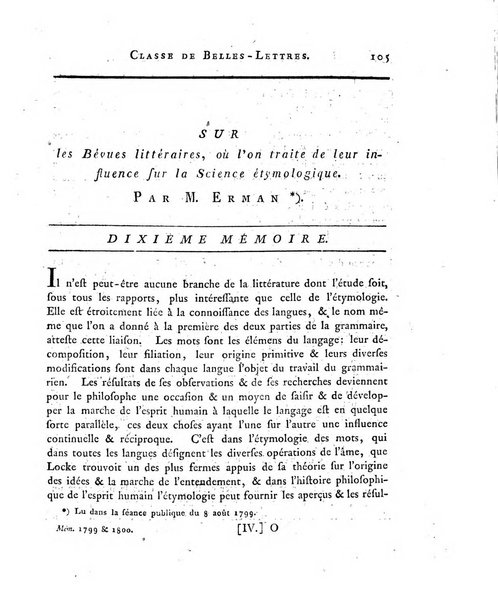 Memoires de l'Academie royale des sciences et belles lettres depuis l'avenement de Frederic Guillaume 2. au throne