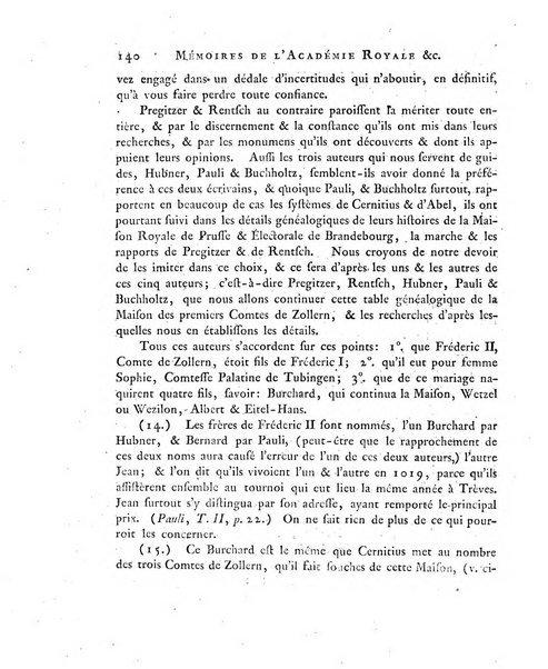 Memoires de l'Academie royale des sciences et belles lettres depuis l'avenement de Frederic Guillaume 2. au throne