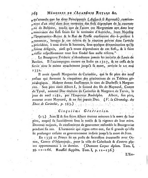 Memoires de l'Academie royale des sciences et belles lettres depuis l'avenement de Frederic Guillaume 2. au throne