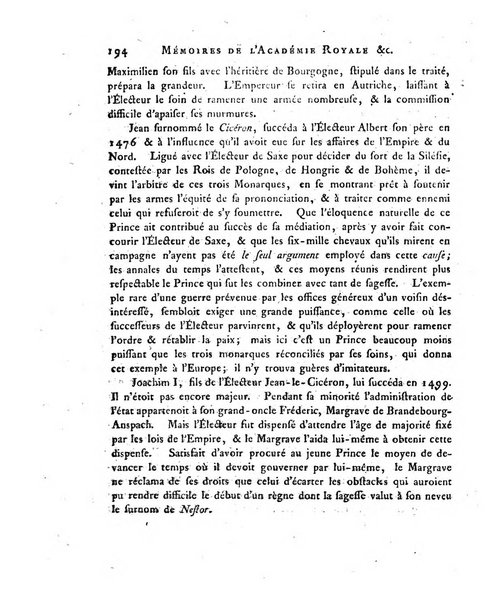 Memoires de l'Academie royale des sciences et belles lettres depuis l'avenement de Frederic Guillaume 2. au throne