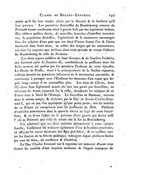 Memoires de l'Academie royale des sciences et belles lettres depuis l'avenement de Frederic Guillaume 2. au throne