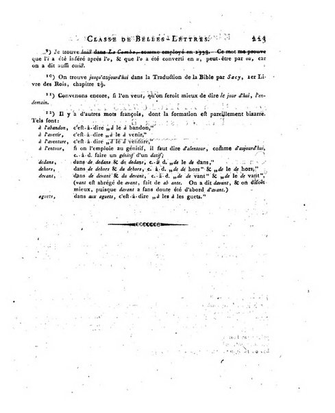 Memoires de l'Academie royale des sciences et belles lettres depuis l'avenement de Frederic Guillaume 2. au throne