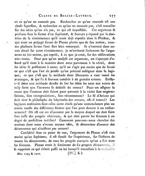 Memoires de l'Academie royale des sciences et belles lettres depuis l'avenement de Frederic Guillaume 2. au throne