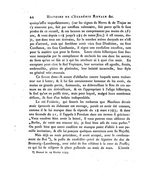 Memoires de l'Academie royale des sciences et belles lettres depuis l'avenement de Frederic Guillaume 2. au throne