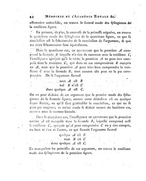 Memoires de l'Academie royale des sciences et belles lettres depuis l'avenement de Frederic Guillaume 2. au throne