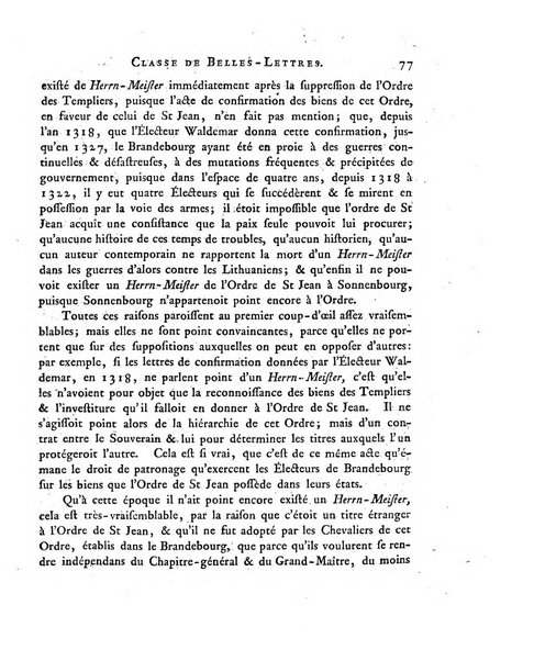 Memoires de l'Academie royale des sciences et belles lettres depuis l'avenement de Frederic Guillaume 2. au throne