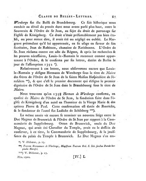 Memoires de l'Academie royale des sciences et belles lettres depuis l'avenement de Frederic Guillaume 2. au throne