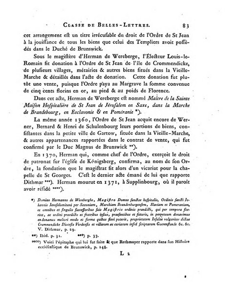 Memoires de l'Academie royale des sciences et belles lettres depuis l'avenement de Frederic Guillaume 2. au throne