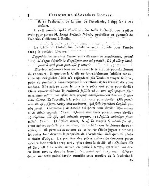 Memoires de l'Academie royale des sciences et belles lettres depuis l'avenement de Frederic Guillaume 2. au throne