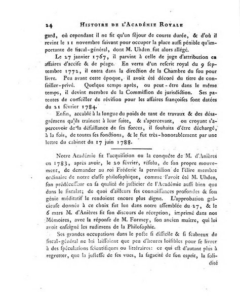 Memoires de l'Academie royale des sciences et belles lettres depuis l'avenement de Frederic Guillaume 2. au throne