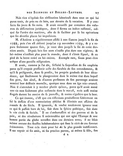 Memoires de l'Academie royale des sciences et belles lettres depuis l'avenement de Frederic Guillaume 2. au throne