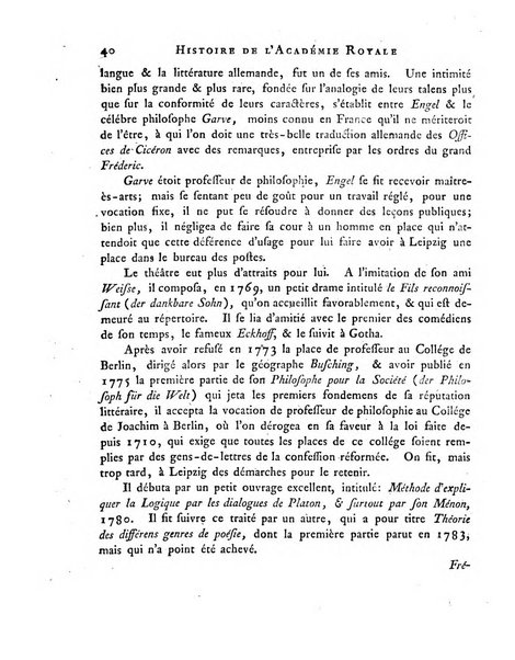 Memoires de l'Academie royale des sciences et belles lettres depuis l'avenement de Frederic Guillaume 2. au throne