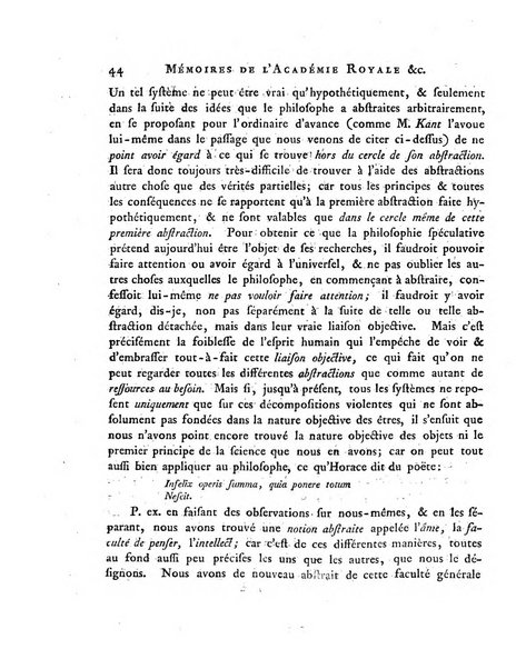 Memoires de l'Academie royale des sciences et belles lettres depuis l'avenement de Frederic Guillaume 2. au throne