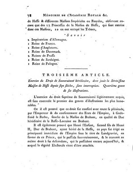 Memoires de l'Academie royale des sciences et belles lettres depuis l'avenement de Frederic Guillaume 2. au throne